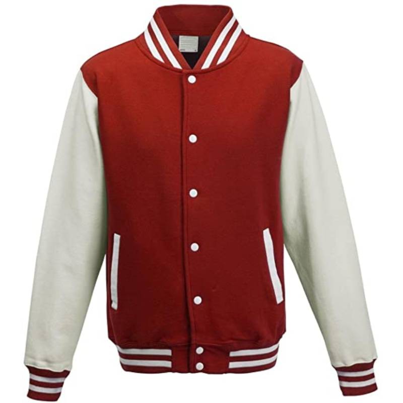 Red and White Varsity Jacket Unisex | Red and White Letterman Jacket