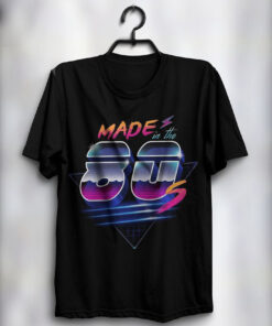 T-Shirt Black Made in the 80s Logo Casual Wear