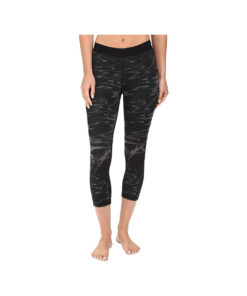 Grey and Black capri leggings for women with a soft, stretchy feel