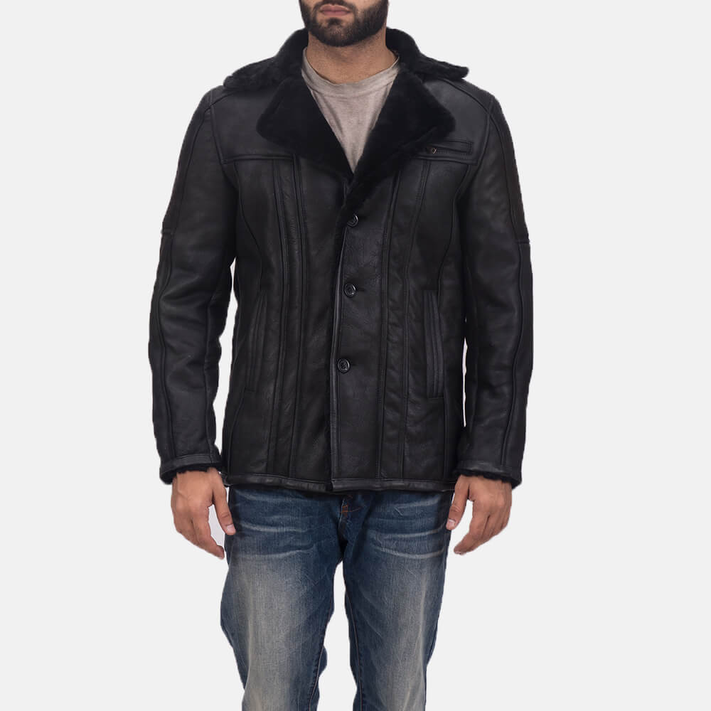 Furcliff Double Face Shearling Leather Coat: Custom Leather Jacket